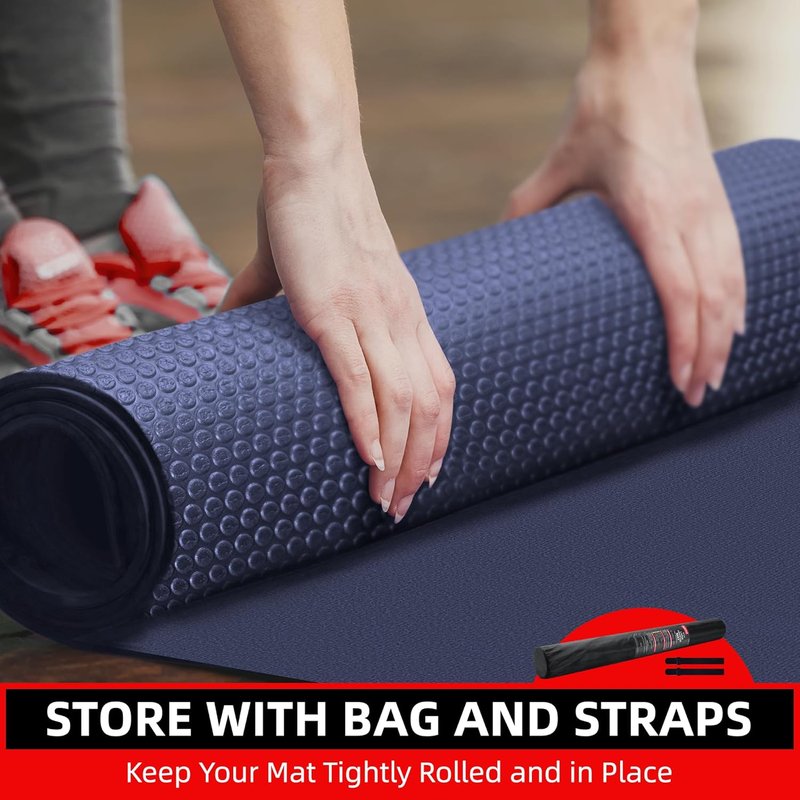 Large Exercise Mat for Home Workout - Extra Thick 7mm High-Density Gym Mat | Multiple Sizes Available