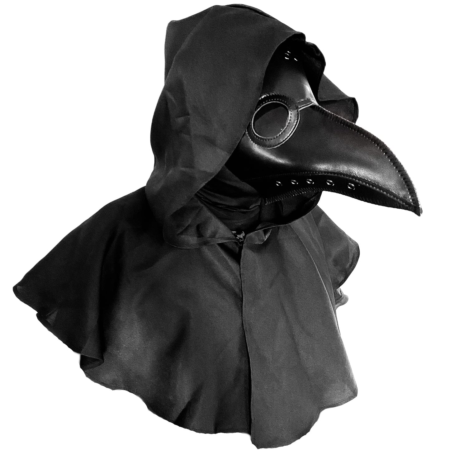 Plague Doctor Mask and Cloak Halloween Costumes for Men 3 in 1 Scary Masks for Adult