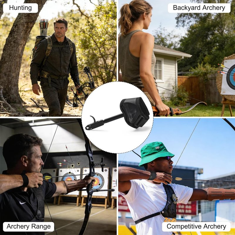 Archery Bow Release - Adjustable Wrist Strap Release Aid for Compound Bows | Fits Youth & Adults, Left/Right Hand