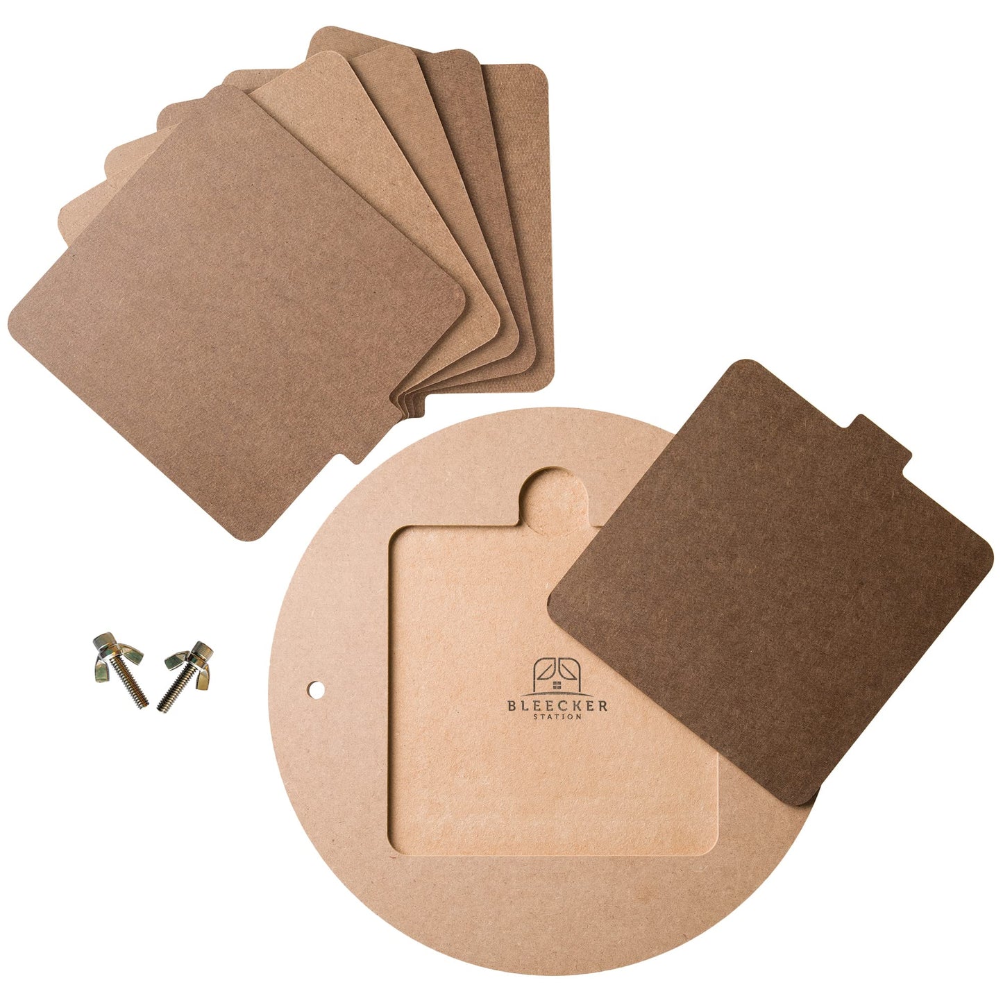 Bat System for Potter’s Wheel, 12” Round Outer Bat with Set of Six 7” Square Inner Bats, Bat Adapter with Removable Inserts for Throwing Pottery, for Potters and Clay Artists (6)