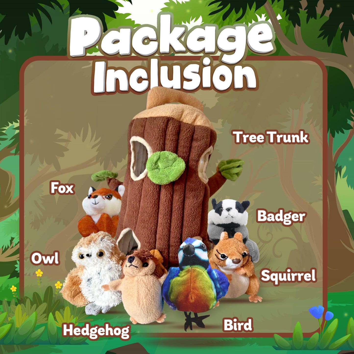 The Puppet Company Hideaway Tree House – Soft Plush Finger Puppets for Toddlers and Babies – Interactive Toy Set for Storytelling, Learning, Imagination, Roleplay and Fun Games