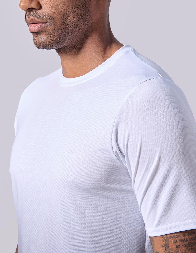 5 Pack Men’s Active Quick Dry Crew Neck T Shirts | Athletic Running Gym Workout Short Sleeve Tee Tops Bulk (Set 14, Medium) White