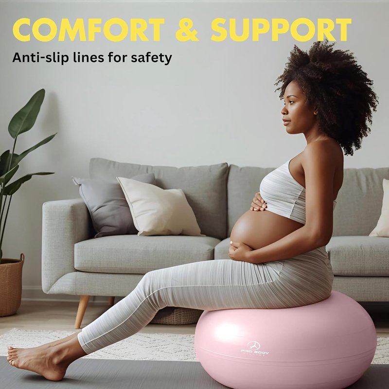 ProBody Pilates Pregnancy Ball - Yoga Ball for Prenatal & Postnatal Exercise | Includes Guide Book