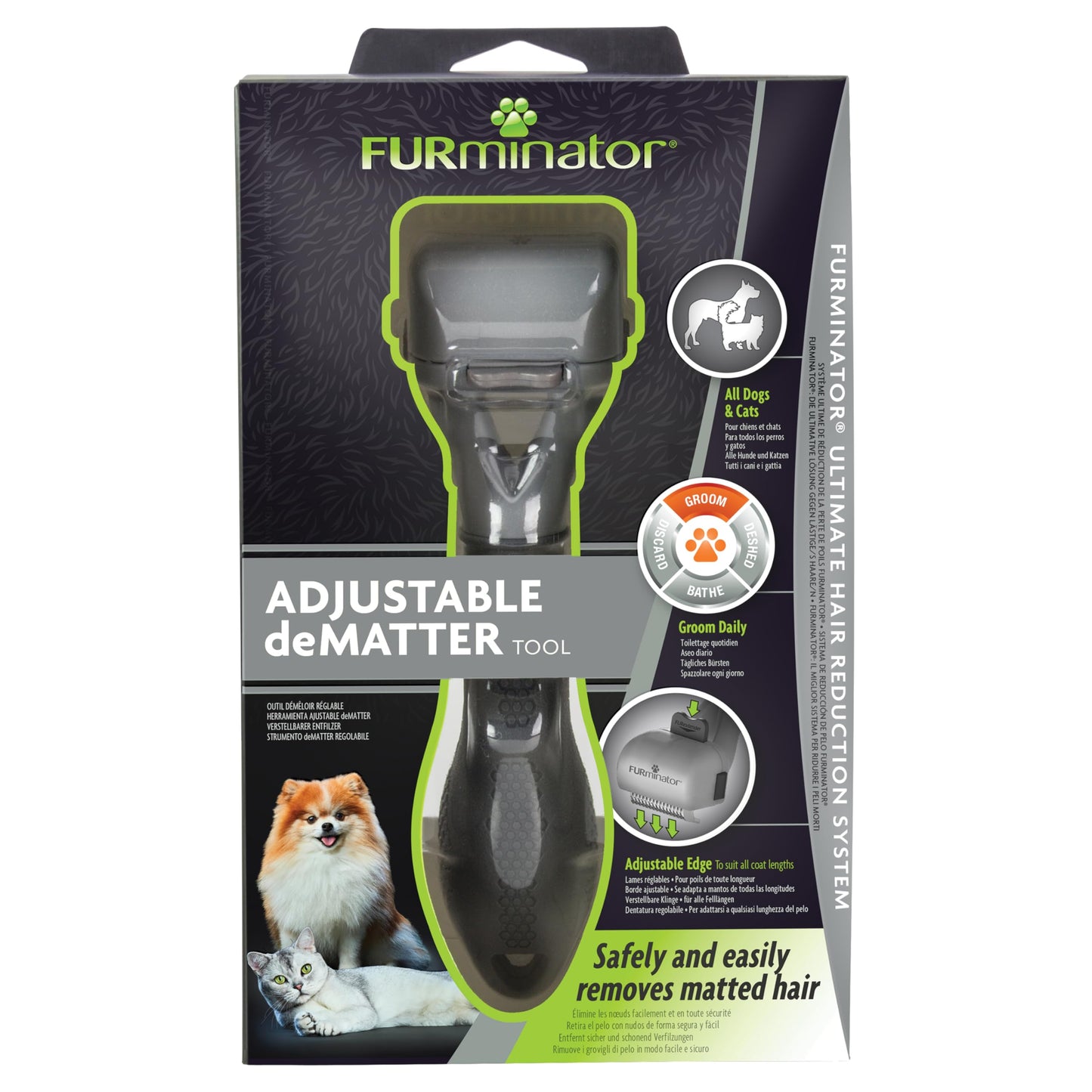 FURminator Adjustable Dematter Tool for Cats and Dogs