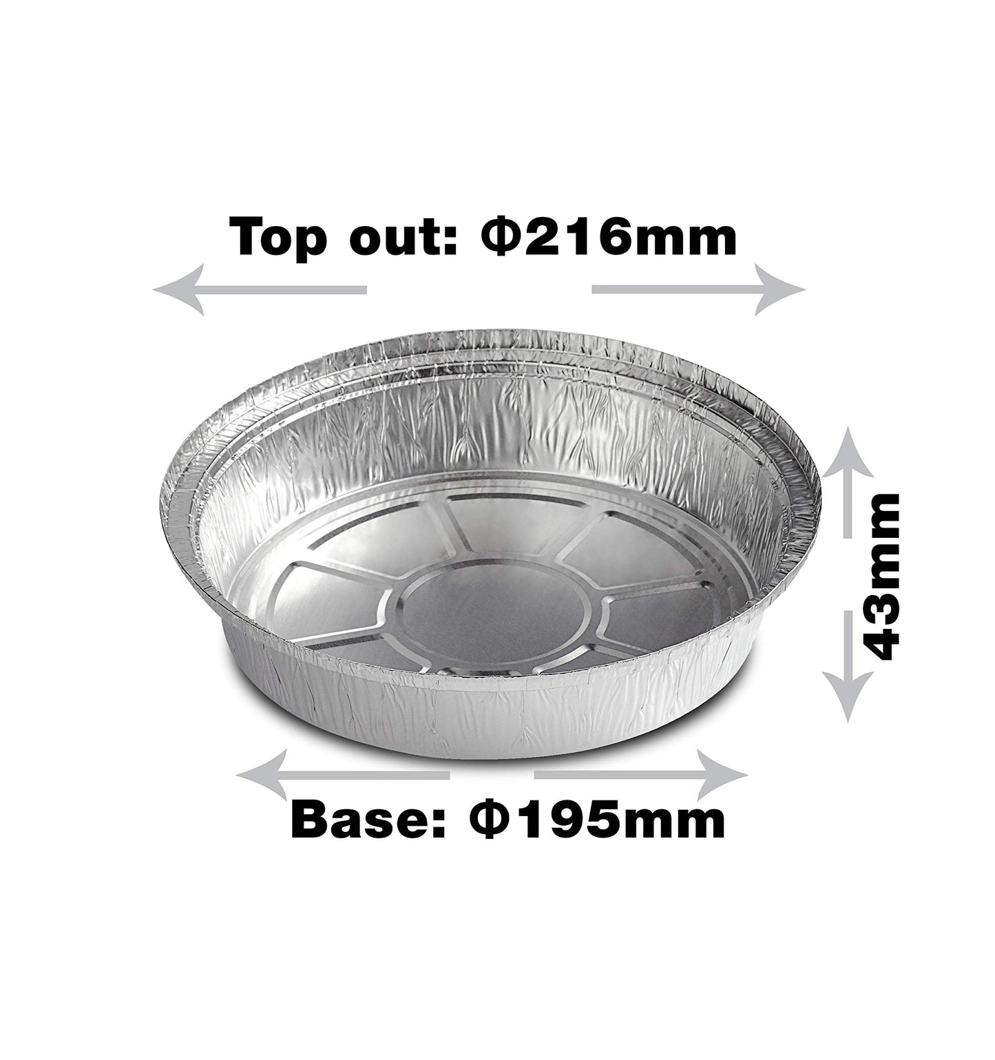20 Aluminium Foil Trays with Paper Lids – Round Foil Flan Dishes – Durable and Food Grade Tin Pie Cases – Oven and Freezer Safe – Baking Trays Containers - 9 inch-23cm