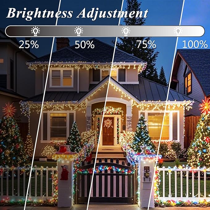 Color Changing Christmas String Lights with Remote, 35 Colors 66FT 200LED String Lights Outdoor Decoration, Indoor Connectable Fairy Lights Plug in for XMAS Tree Thanksgiving Christmas Decoration