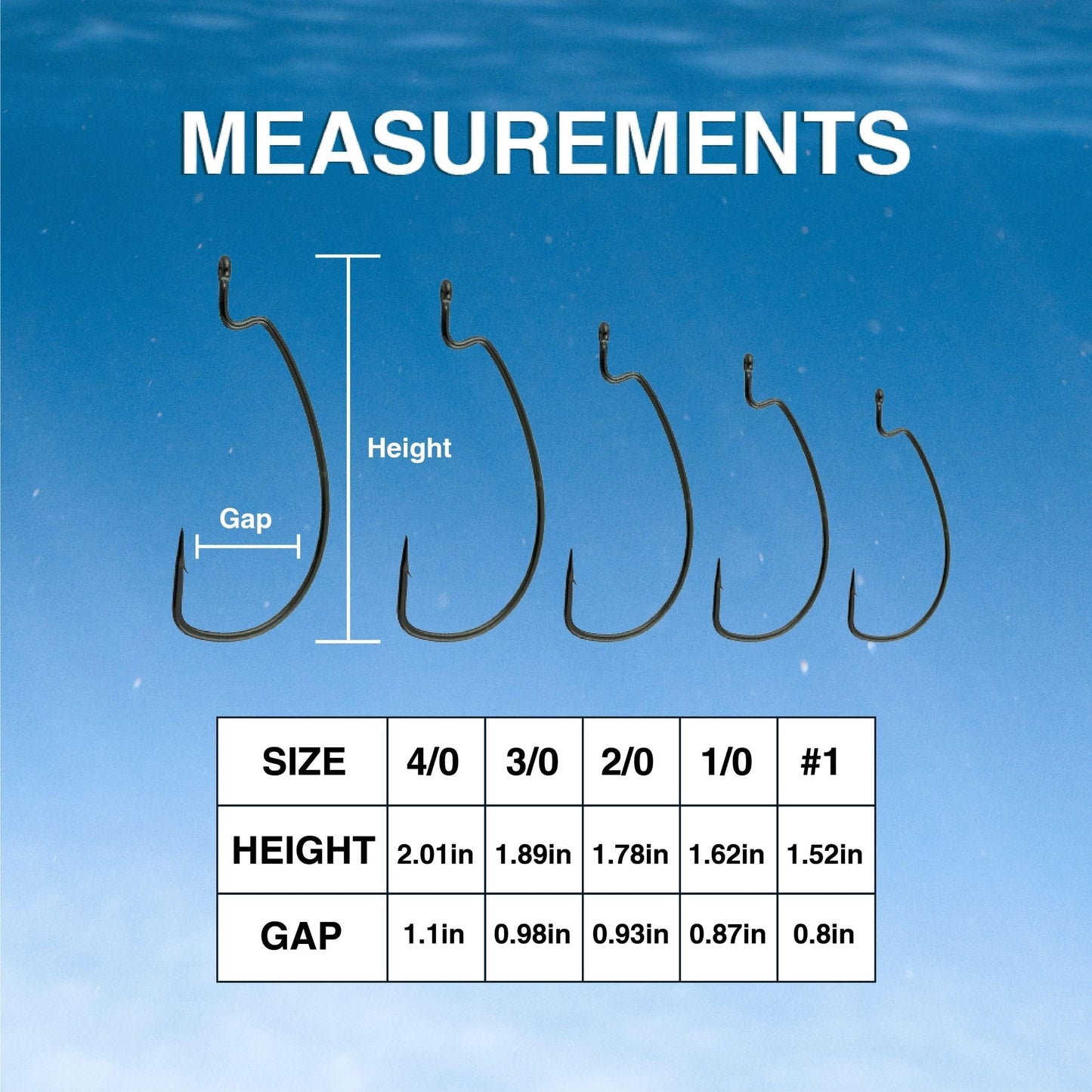Reaction Tackle Offset EWG Worm Hooks - Super Strong Wide Gap Texas Rig Hooks for Soft Plastic Baits - High Carbon Steel Bass Fishing Hooks - Heavy Cover #3/0 (25-Pack)