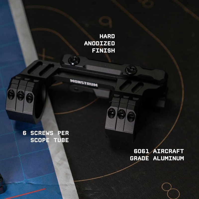 Monstrum Deadlock Pro Scope Mount - Hypergrip Quick Detach | Durable, Lightweight Design