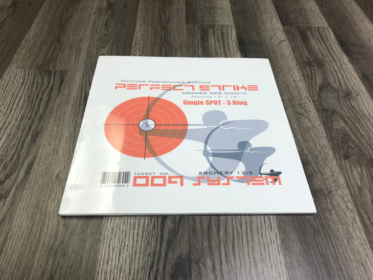 Perfect Strike Archery Paper Targets. Single Spot Bullseye Design. (12" x 12"). PSA-OO-SYS-009. (12 Targets)