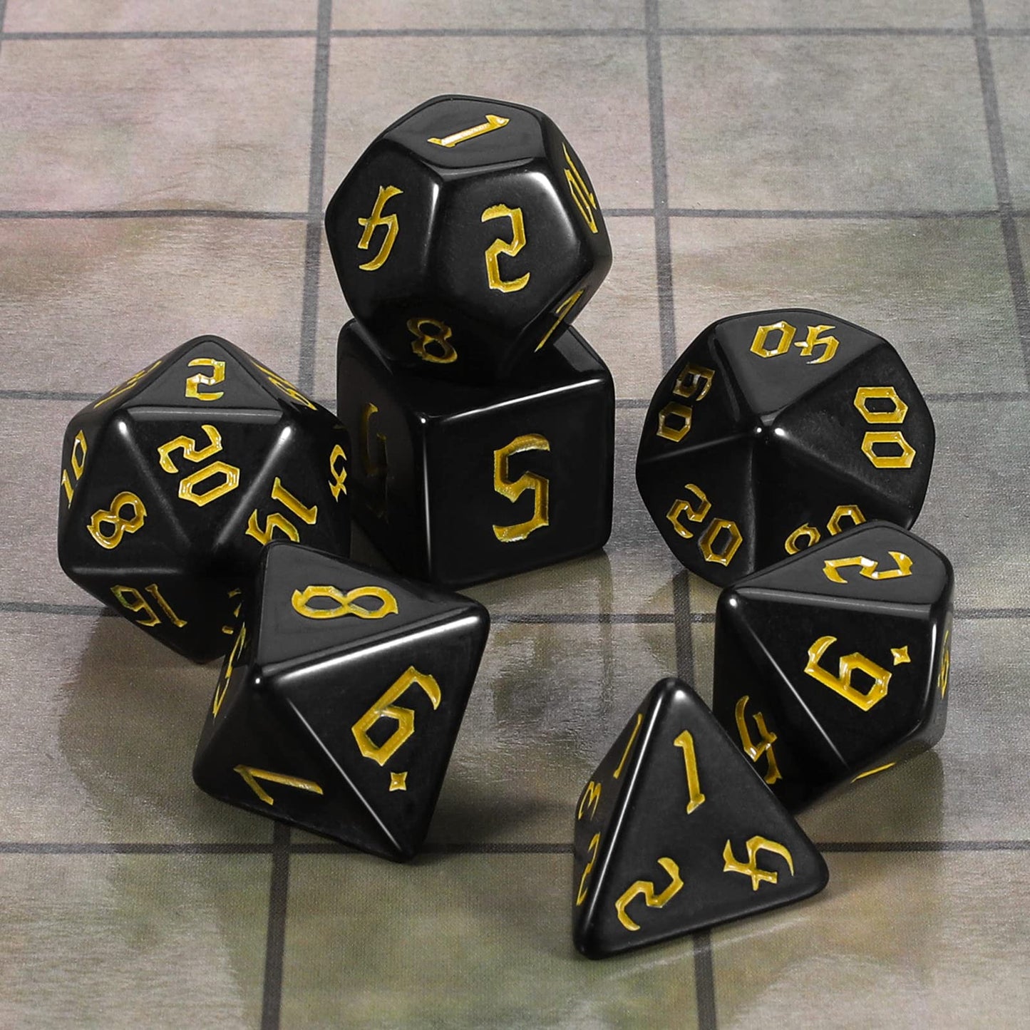 CiaraQ DND Polyhedral Dice Set with Dice Bag for Dungeons and Dragons RPG MTG Role Playing Table Games