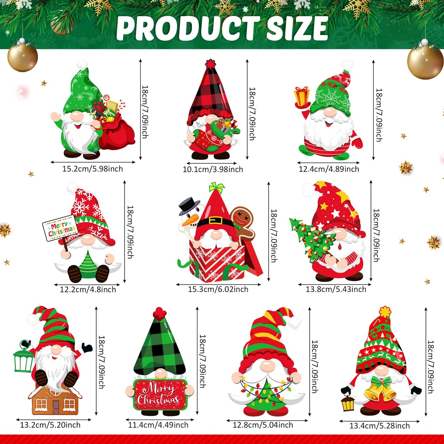 30 Pieces Christmas Hanging Swirls Decorations Gnomes Hanging Swirl, Xmas Holiday Birthday Party Decoration for Christmas Home Party Outdoor Indoor Decor Holiday Presents Baby Shower Supplies