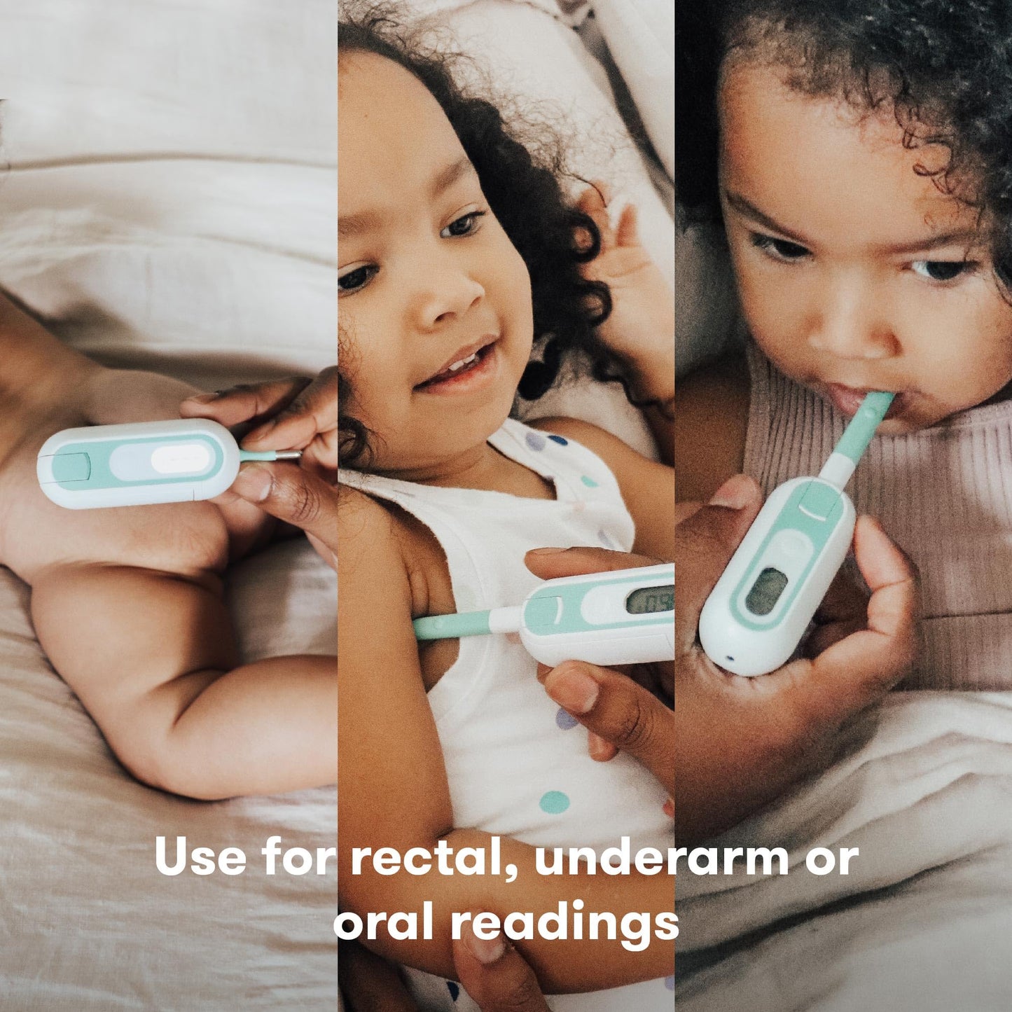 Frida Baby 3-in-1 Rectal, Underarm & Oral Thermometer for Kids, Digital Baby Thermometer for Infants, Toddlers, & Kids, FSA/HSA Eligible