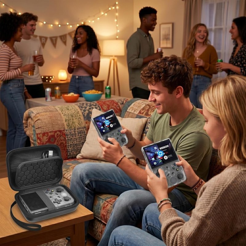 Travel Case for R36S, RG353V, RG353VS - Handheld Game Console Storage Organizer | Durable Carrying Bag