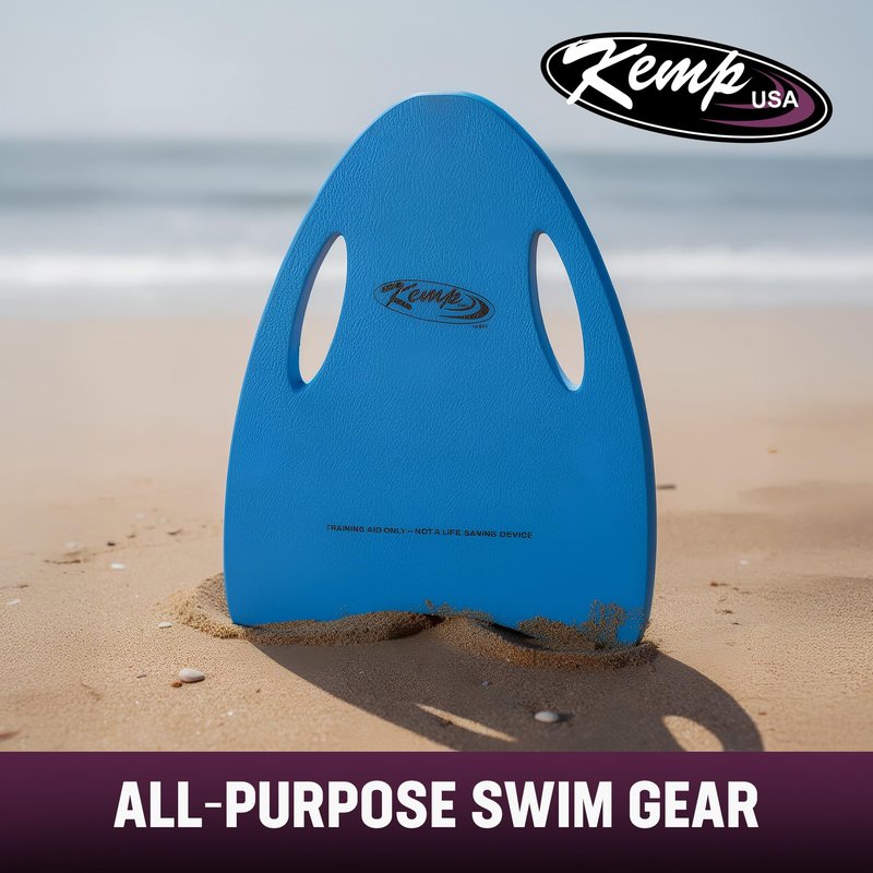 Kemp USA Contour Swim Kickboard with Handles EVA Foam Training Board Pool Swim Training Aid for Kick Drills Water Aerobics & Swim Teams 16.5 x 12.25 in Royal Blue