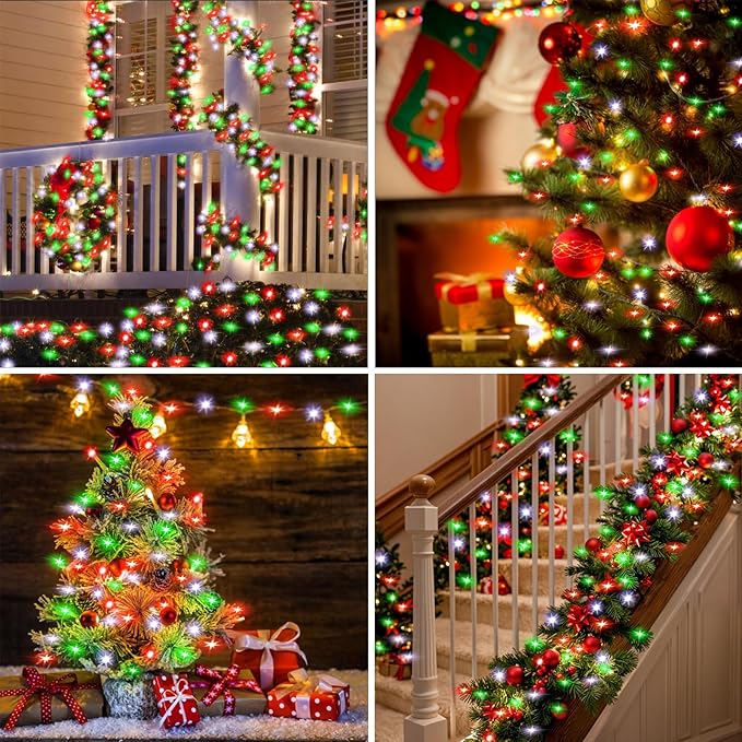 YJFWAL 12 Pack 10ft 30LED Starry String Lights with 8 Modes Timer function Waterproof Fairy Lights Battery Operated(AAA Batteries Included) for DIY, Wedding, Party, Patio, Christmas Decor (Multicolor)