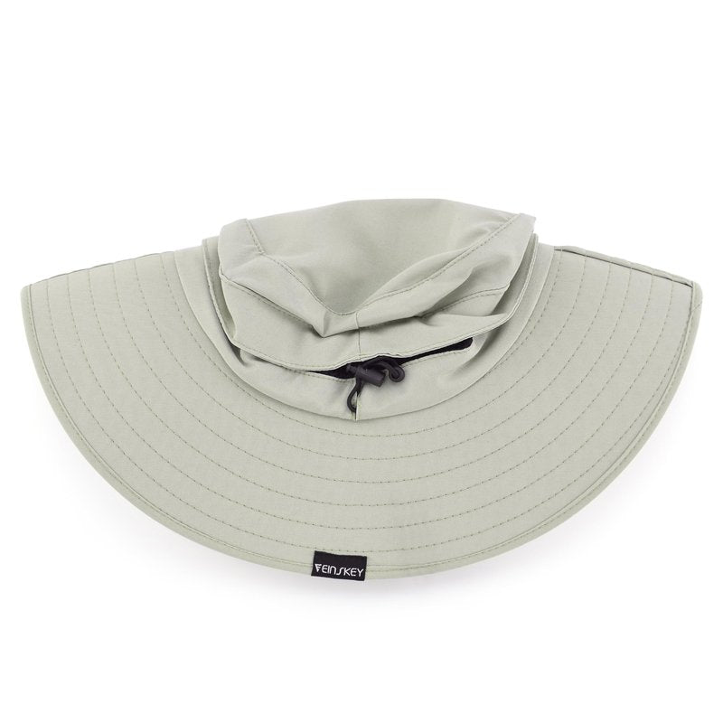 Men's UPF 50+ Waterproof Wide Brim Boonie Hat, Sun & Rain Protection Beige