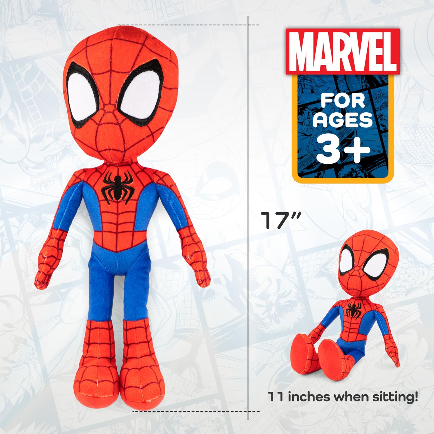 Jay Franco Marvel Spidey and His Amazing Friends Spiderman Pillow Buddy - Super Soft Polyester Microfiber, 17 inches (Official Marvel Product)