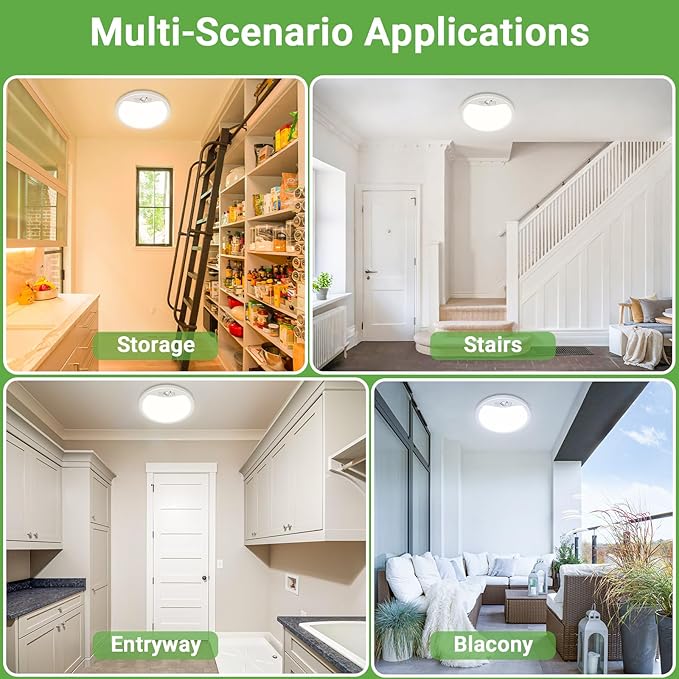 zemty 7inch 15W Motion Sensor Ceiling Light Wired, 3 Sensing Modes Motion Activated Closet Lights White, 3000K/4000K/6500K Waterproof LED Ceiling Lamp for Pantry Closet Shower Hallway-1Pack
