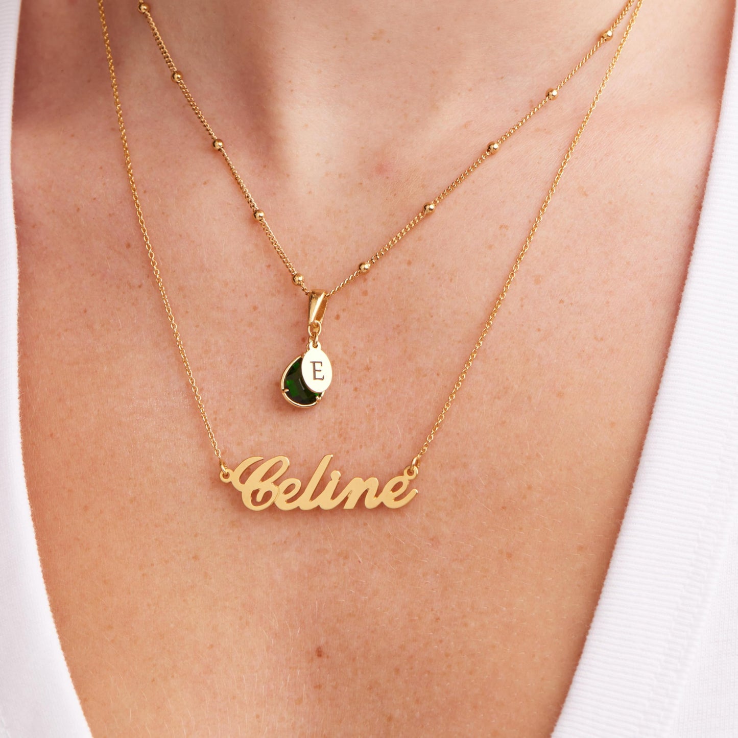 Personalized Choose Your Style Name Necklace - Custom Nameplate Pendant - Dainty Gift for Her, Women - Gift for Mother's Day, Christmas, Birthday (Cocktail, 18k Gold Plated Sterling Silver)