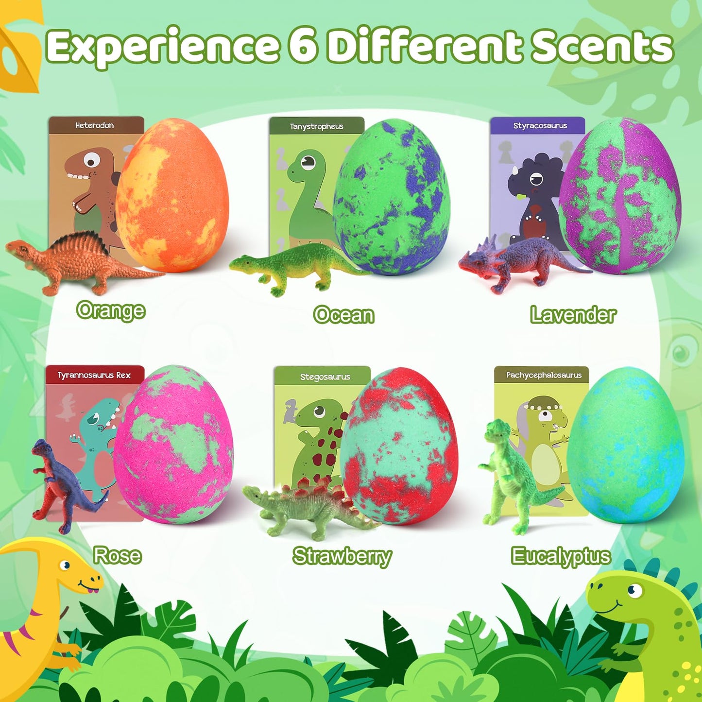 Bath Bombs for Kids with Surprise Toys Inside - XXL Dinosaur Toys Bath Bomb Gift, Gentle and Kid Safe Spa Bath Fizz Balls Kit, Christmas Gifts Ideas, Stocking Stuffers for Kids 3 4 5 6 7 8 9 Year