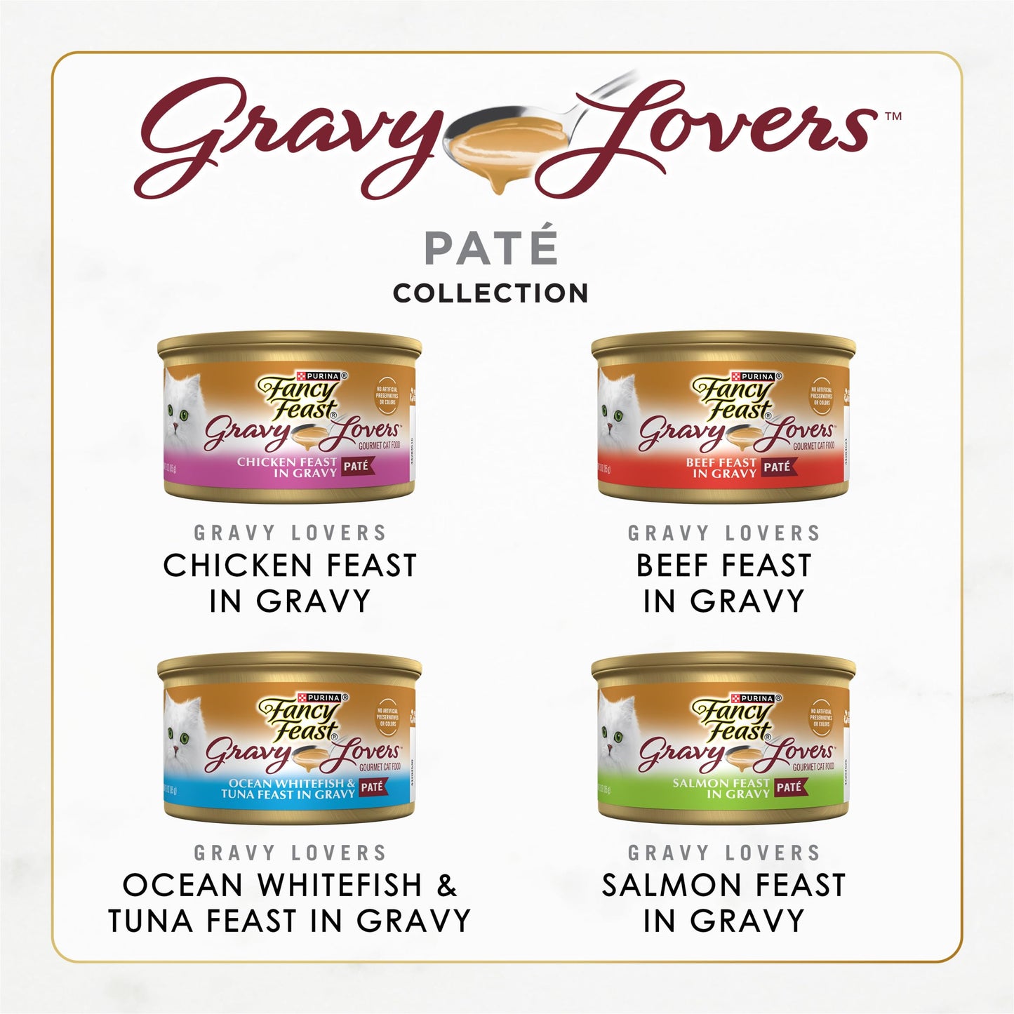 Fancy Feast Purina Gravy Lovers Variety Pack Feast Pate in Wet Cat Food Gravy - (Pack of 1) 4.5 lb. Boxes