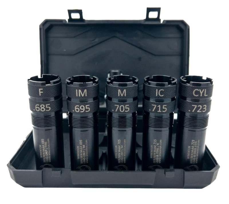 Winenton™ Extended Choke Tubes Set - BER/Ben Mobil Thread ONLY - 12Ga - 5 Pieces Choke Tubes with Wrench - Black