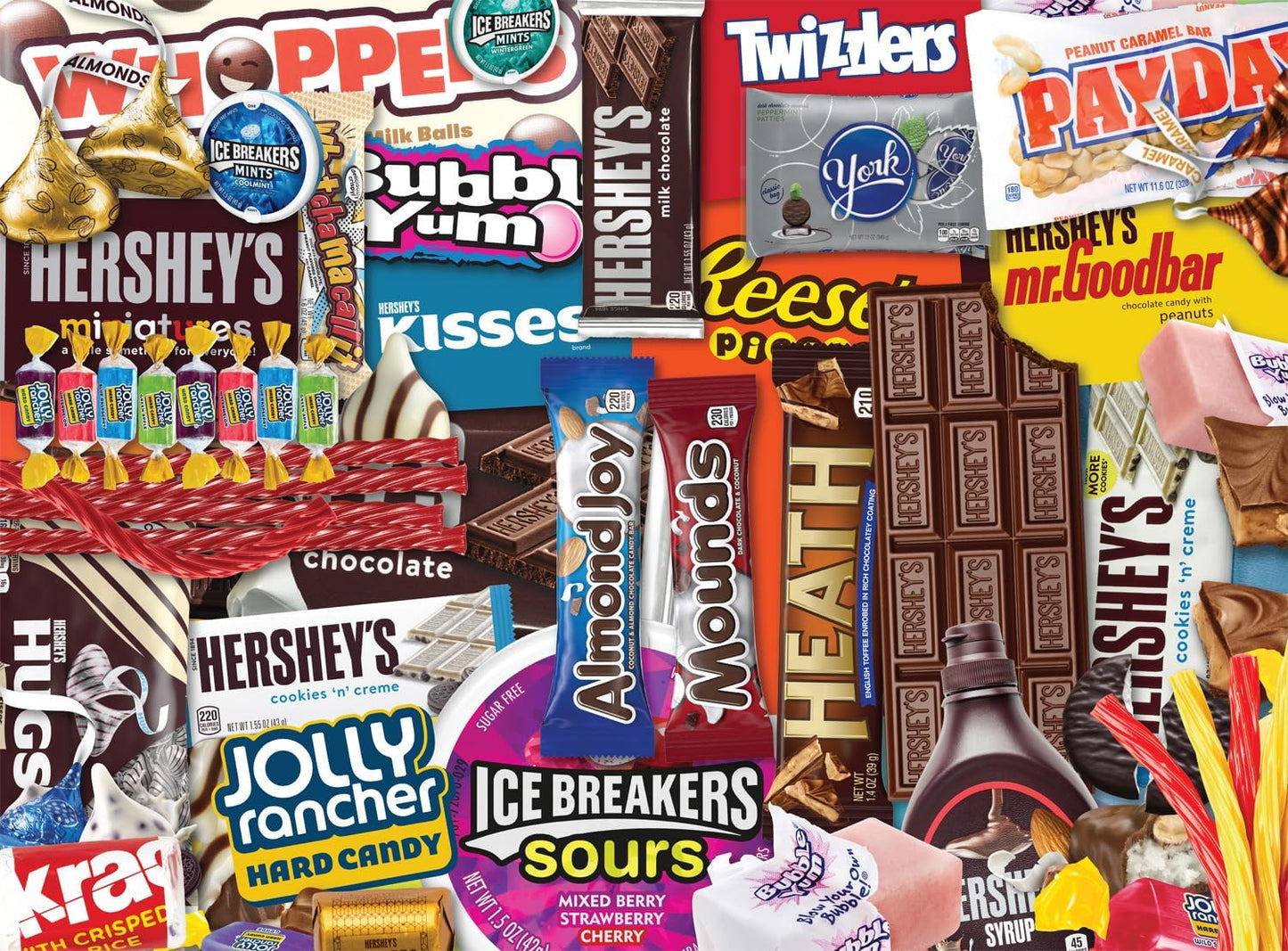 Buffalo Games - Hershey - Hershey's Sweet Collage - 1000 Piece Jigsaw Puzzle for Adults -Challenging Puzzle Perfect for Game Nights - Finished Size is 26.75 x 19.75