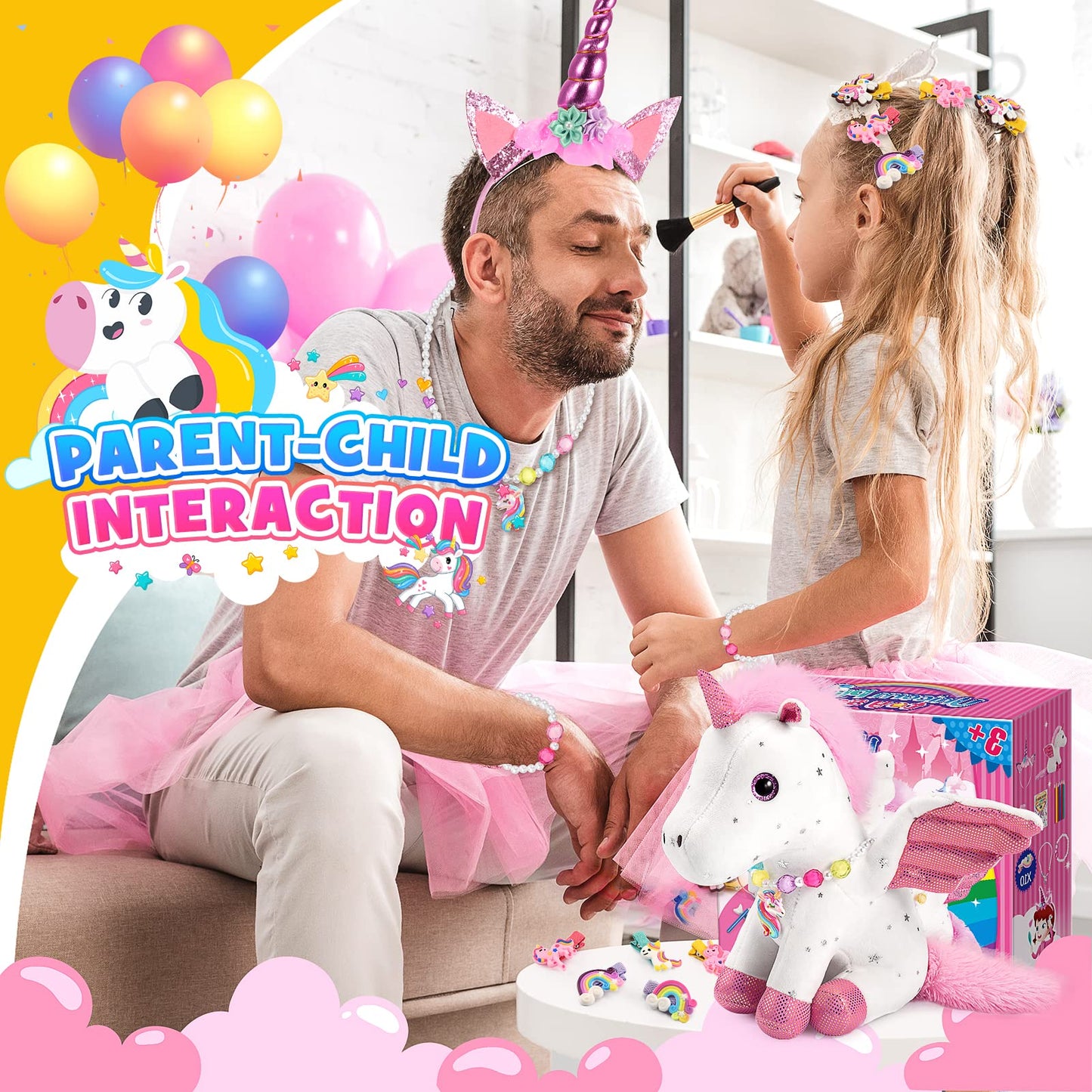 EUCOCO Unicorn Gifts for Girls Age 3-8, Unicorn Soft Toys for 3 4 5 6 7 Year Old Girls Stuffed Animals for Kids for 3-8 Year Old Girl Toys Kids Toy Age 3-8 Birthday