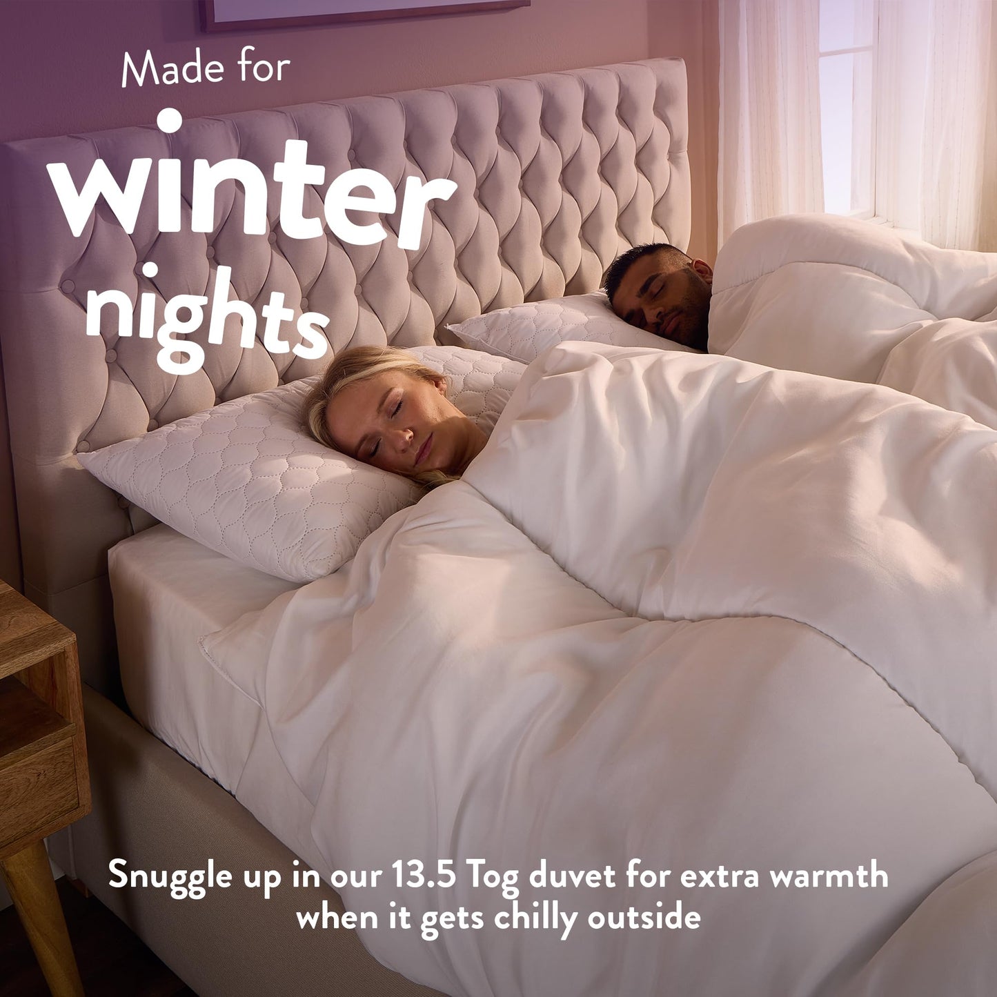 Slumberdown Warm Winter Nights Double Duvet 13.5 Tog - Thick & Cosy Quilt for Cold Weather | Soft Touch Cover, Non-Allergenic, Machine Washable, UK-Made Bedding (200 x 200cm)