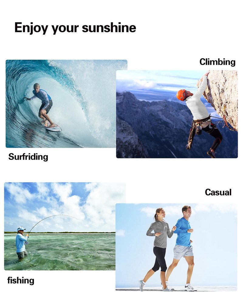 isnowood Sun Protection Shirts for Men, UPF 50+ Long Sleeve, UV Quick Dry Rash Guard Swim Shirt for Fishing Hiking Running