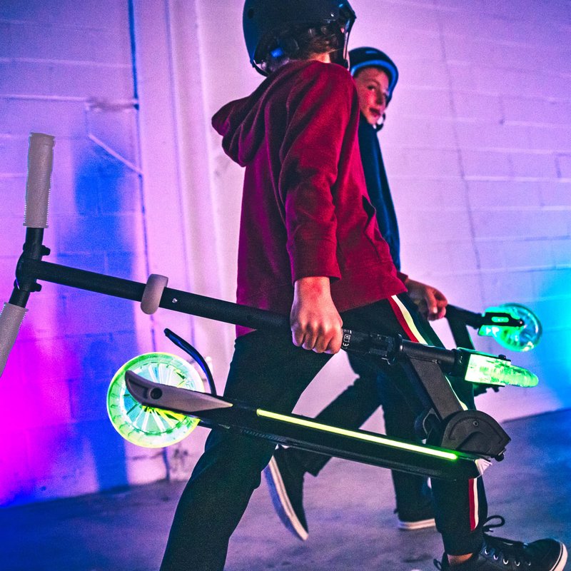 Aero Scooter for Kids 5-7 with Dynamic Lights | Boys Girls 2 Wheels Kick Scooter | Foldable & Height Adjustable, 110lbs Max