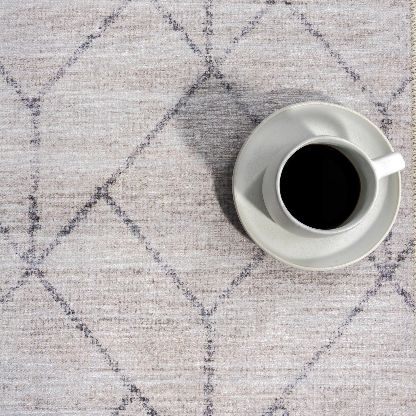 Nuloom Splashguard Grier Light Grey/Ivory, 6' x 9', Geometric, Soft and Cozy, High Traffic, Stain Resistant, Easy Clean, Durable, Machine Washable Area Rug for Bedroom, Living Room, Dining, Foyer