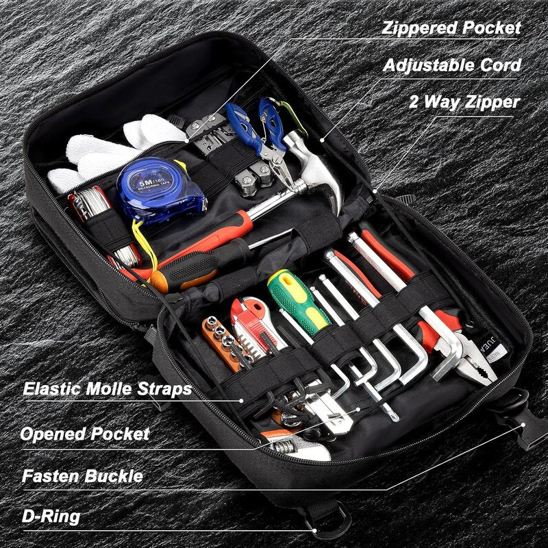Tactical Molle Pouch - Large Utility Tool Organizer with Expandable Design | Includes Medical Pocket & U.S.A Patch