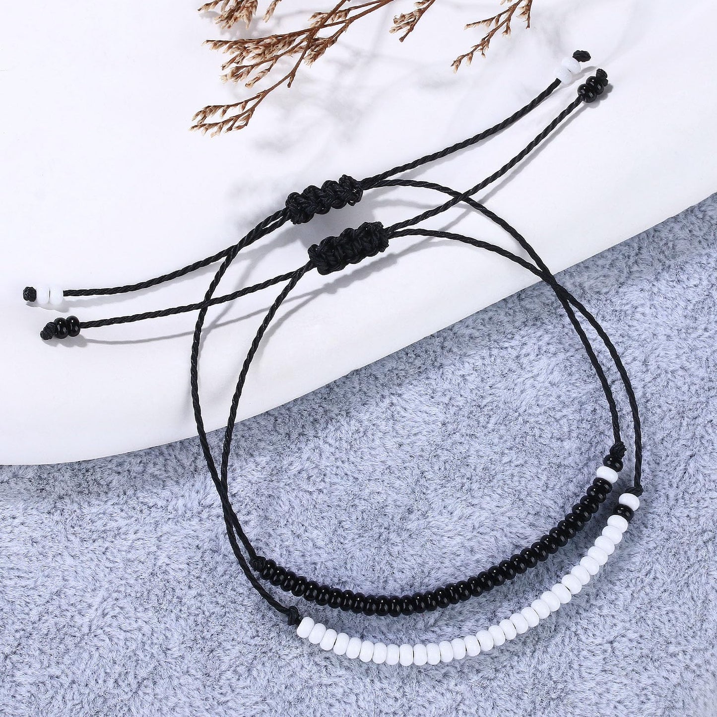 SUMMER LOVE Valentine's Day Gift Best Friend Bracelets Couples Bracelets for 2 Matching Yin Yang His and Her Lover Bracelet Jewelry for Bff Friendship Relationship Boyfriend Girlfriend(Matching bead)