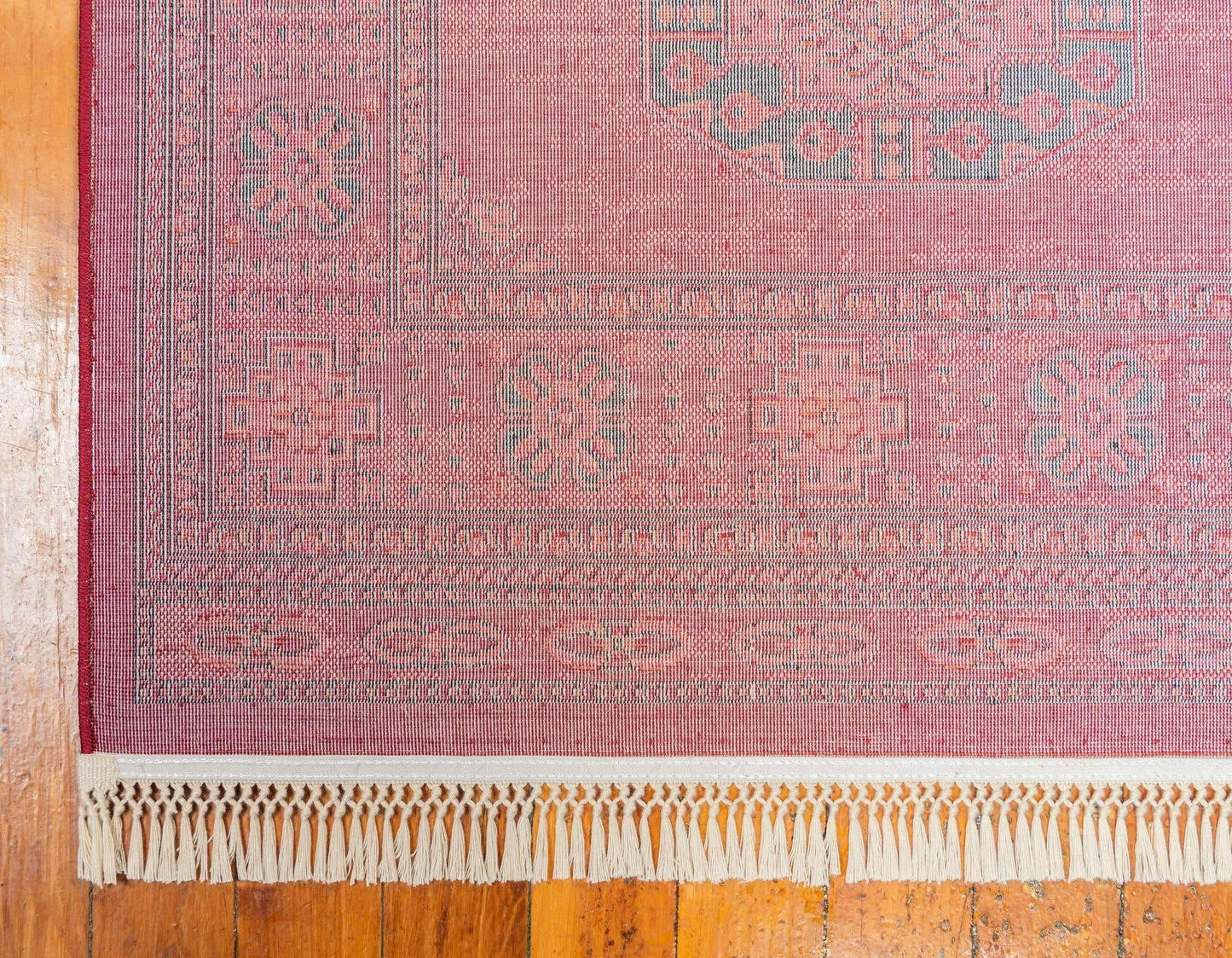 Unique Loom Tekke Collection Over-Dyed Saturated Traditional Torkaman Area Rug (5' 0 x 8' 0 Rectangular, Red/Black)