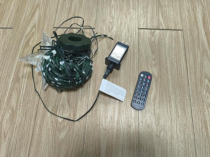 Smart Ring Christmas Tree Lights with Star Topper Indoor Outdoor - 6Ft x 20 Lines String 400 Optimum LED Easy App Control Images Color Changing Timer Remote Waterproof for 5 6 7 Ft Xmas Trees