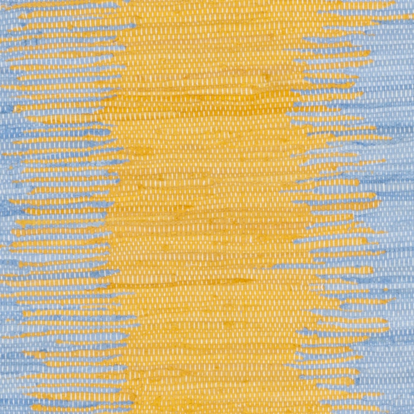 SAFAVIEH Montauk Collection Area Rug - 4' Round, Green & Gold, Handmade Stripe Fringe Cotton, Ideal for High Traffic Areas in Living Room, Bedroom (MTK710B)