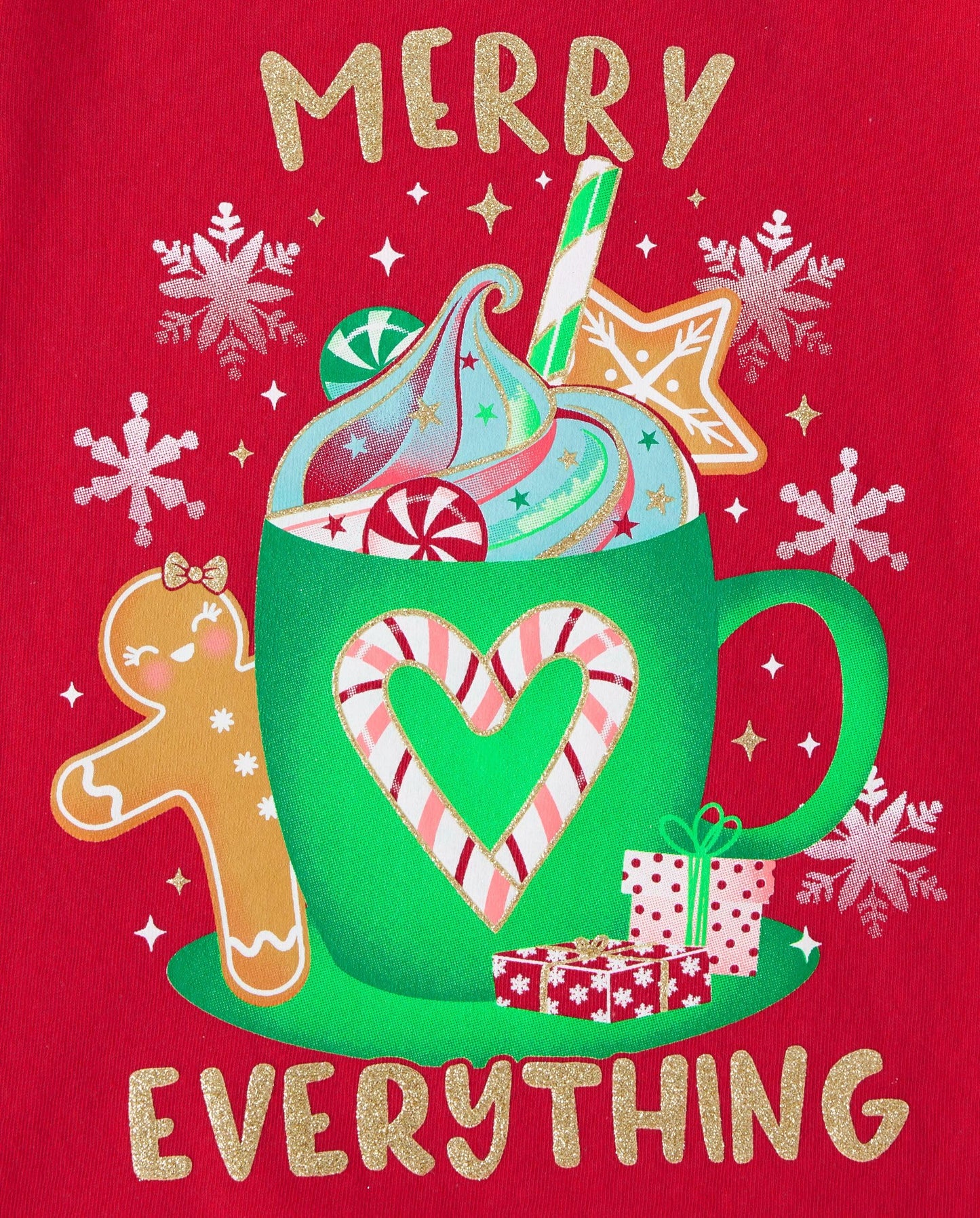 The Children's Place Baby-Girls and Toddler All Holidays Long Sleeve Graphic T-Shirts,Multipacks Christmas Tree/Merry 2-Pack 4T