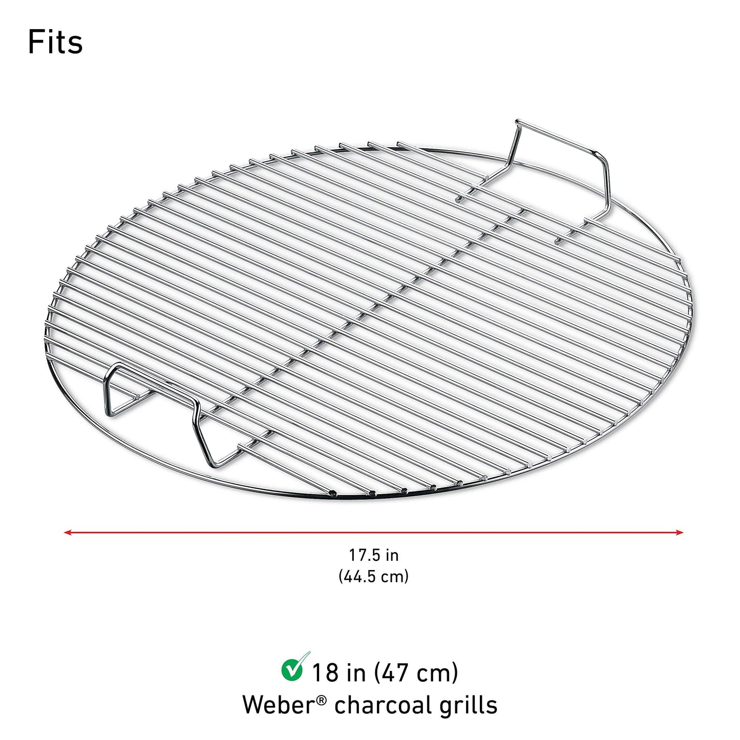 Denmay 7432 44.5cm DIA Cooking Grate for Weber Charcoal Grills, One-Touch, Bar-B-Kettle, Smokey Mountain Smoker, Jumbo Joe, Kettle, Char-Broil, 1 Pack