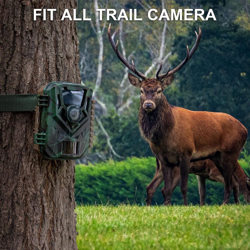 KJK 5 Pack Trail Camera Straps with Buckles, Heavy Duty Hunting Equipment for Hunters to Mount Game Cameras