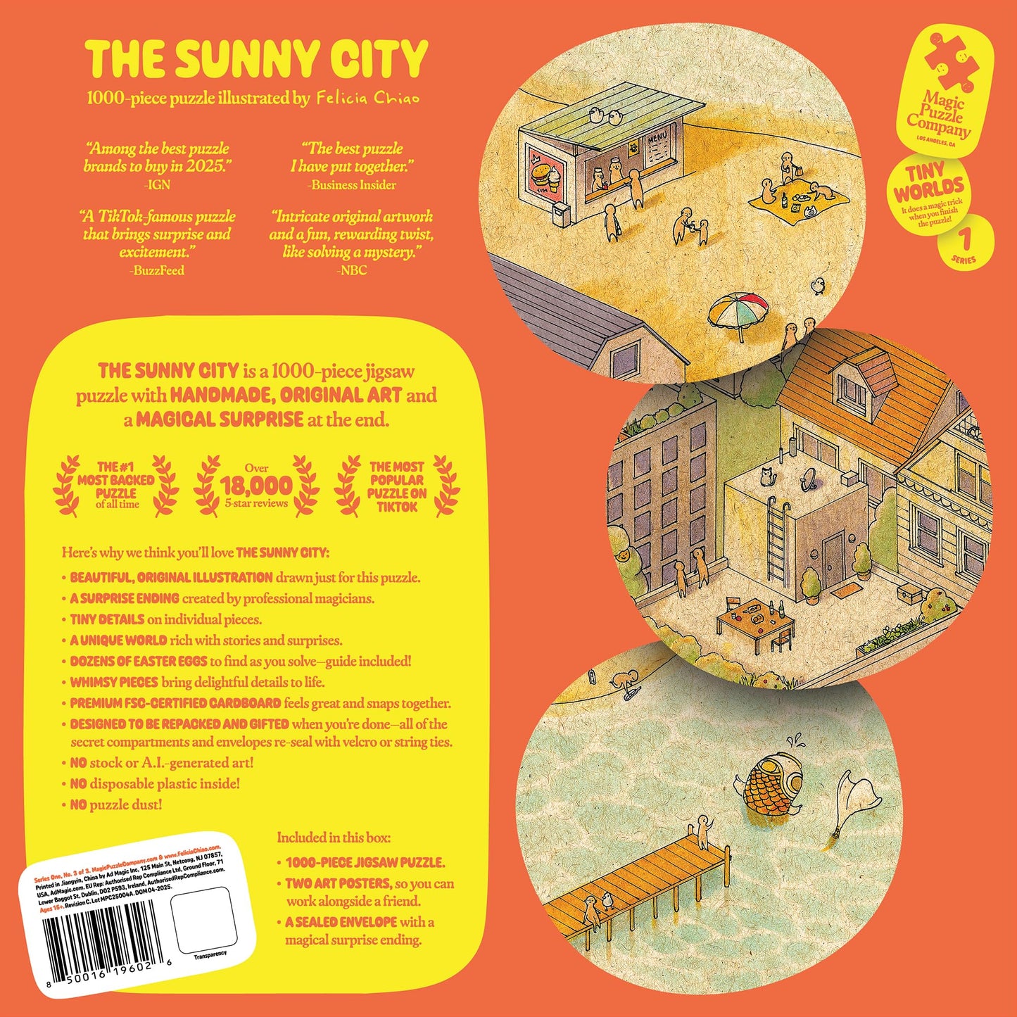 The Sunny City • 1000-Piece Jigsaw Puzzle from The Magic Puzzle Company • Series One