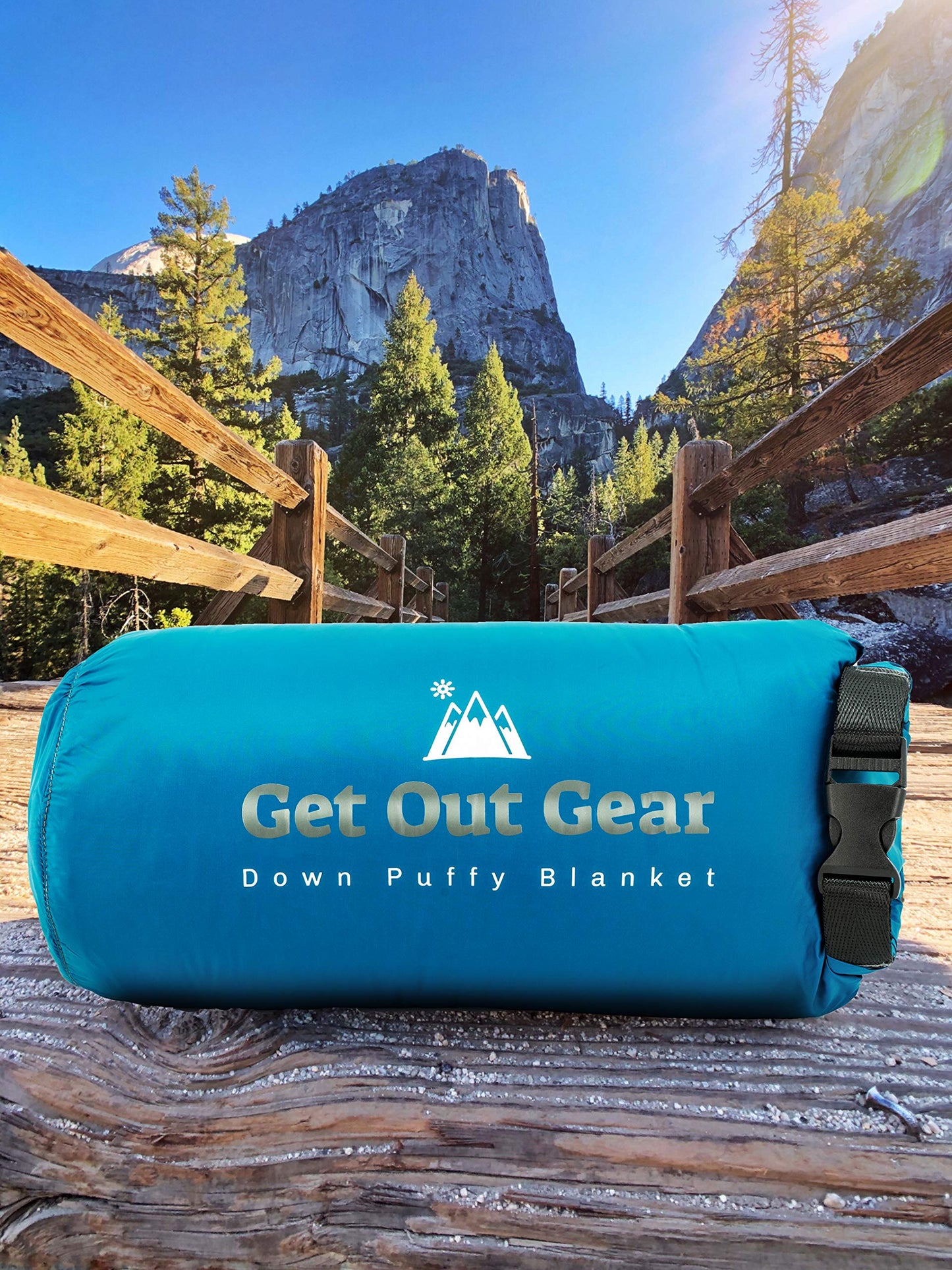 Get Out Gear Down Camping Blanket - Outdoor Lightweight Packable 650 Fill Power Down Blanket Compact Waterproof and Warm Backpacking Quilt for Camping Hiking Travel Hammock