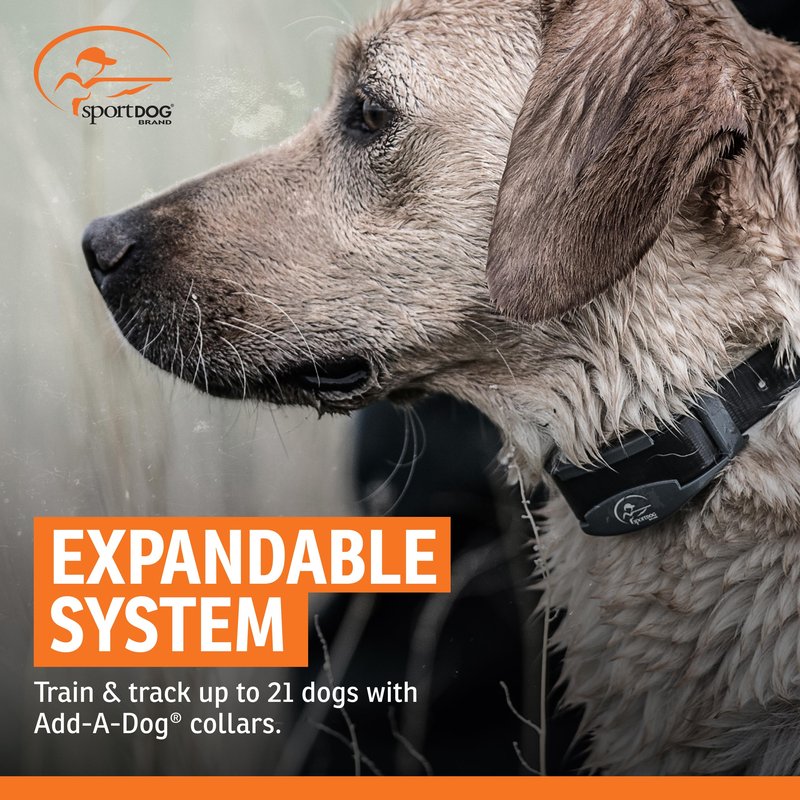 SportDOG TEK Series 2.0 GPS Tracking System Add-A-Dog Collar - Waterproof Receiver Collar with Multiple Correction Modes - Rechargeable with Long-Lasting Battery
