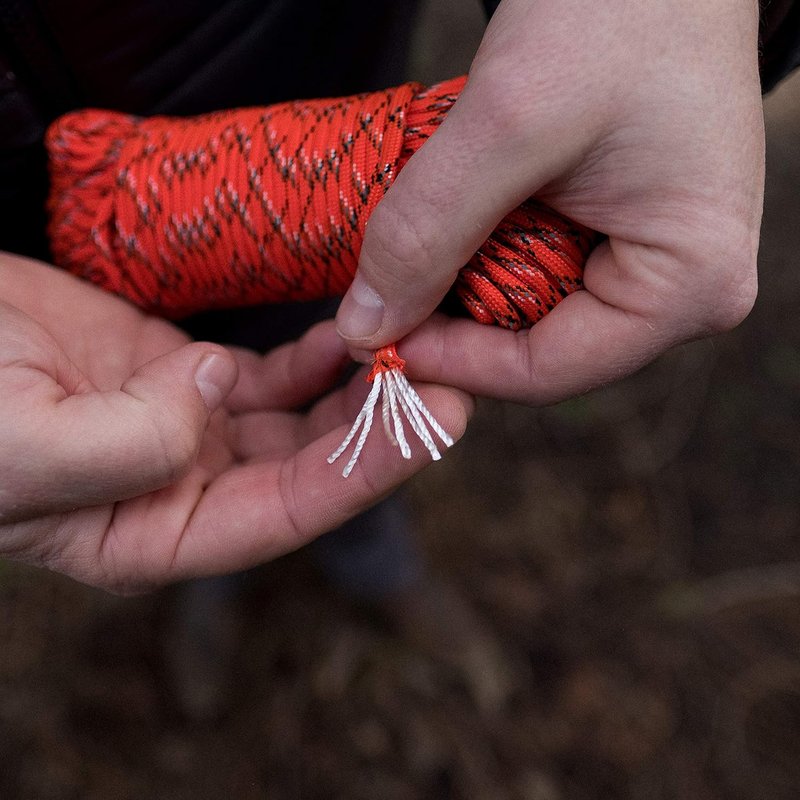 Taut Line Kit with 550 Paracord - Perfect for Hanging Gear | Black Travel Clothesline