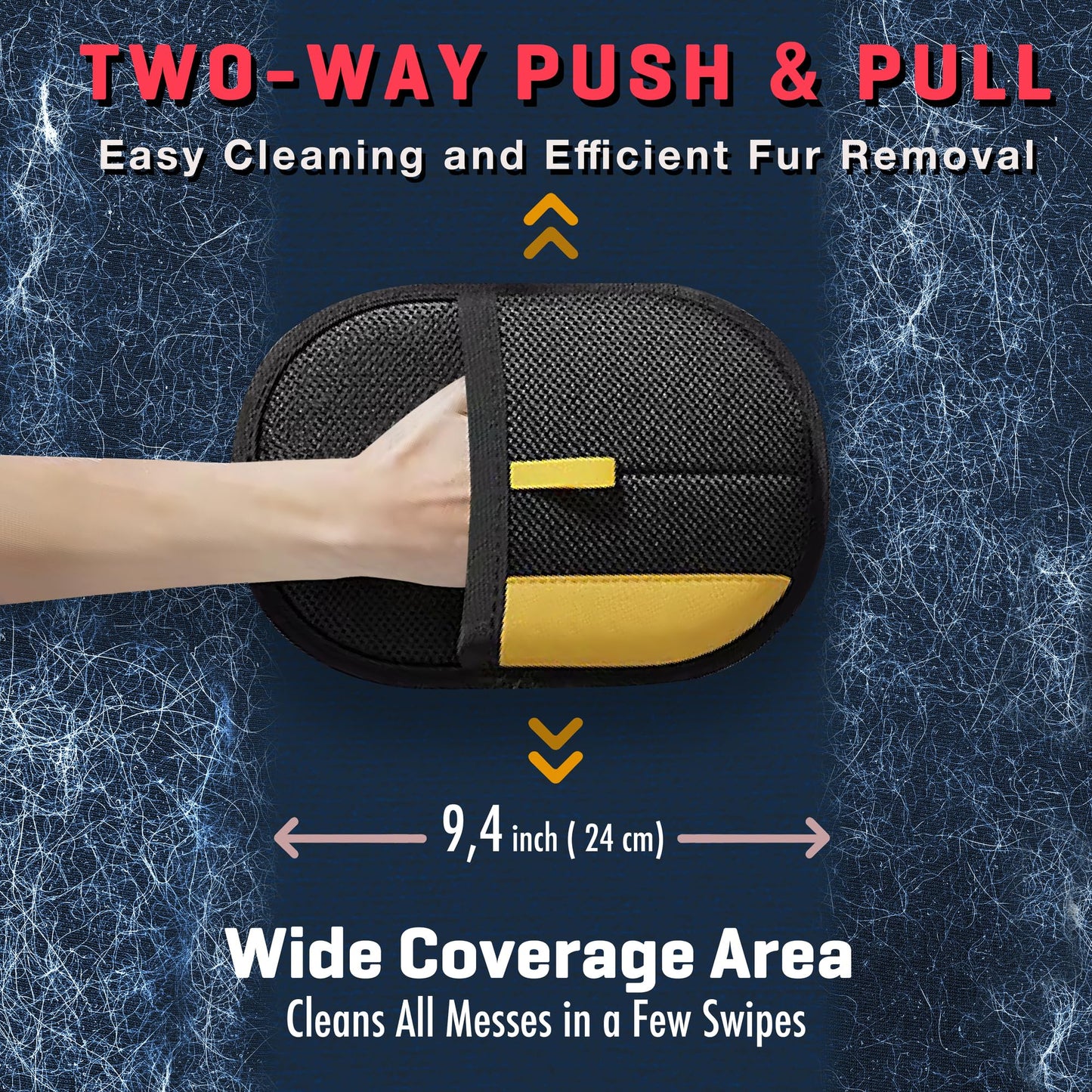 Jioroos Pet Hair Remover Gloves for Cats & Dogs, Electrostatic Pet Hair Removal Gloves Brush for Pets Hair, Upgraded Animal Fur Removal Tool, Reusable Cats & Dogs Grooming Gloves for Hair Removal (1)