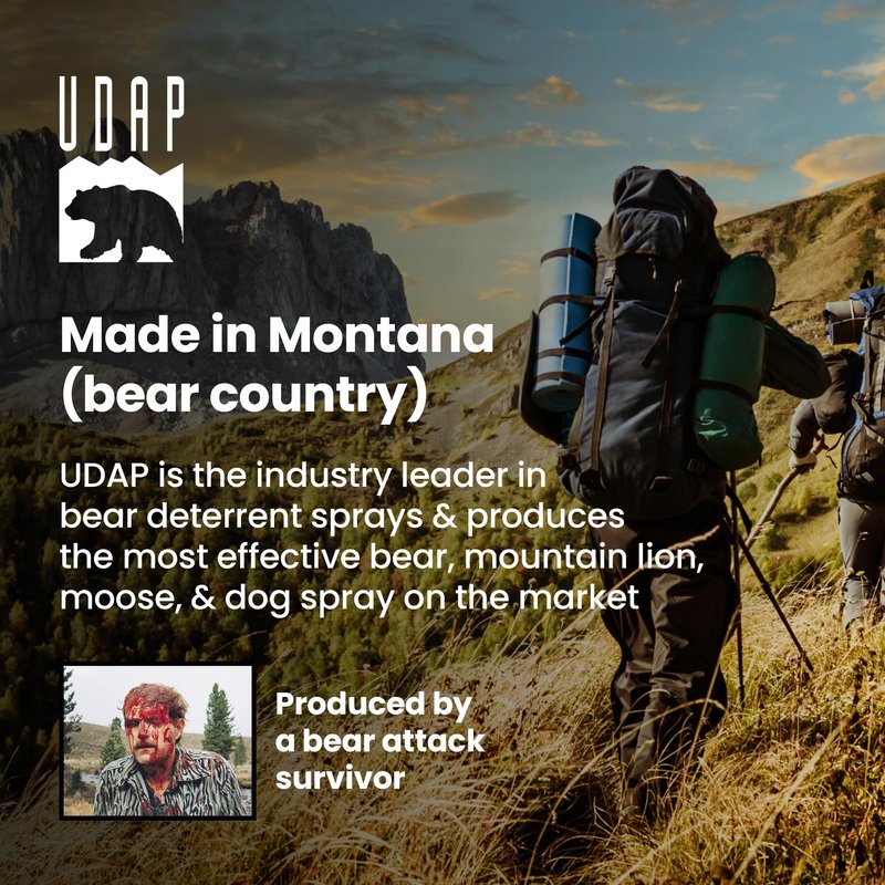UDAP 18CP Super Magnum Bear Spray, Multi,13.4oz