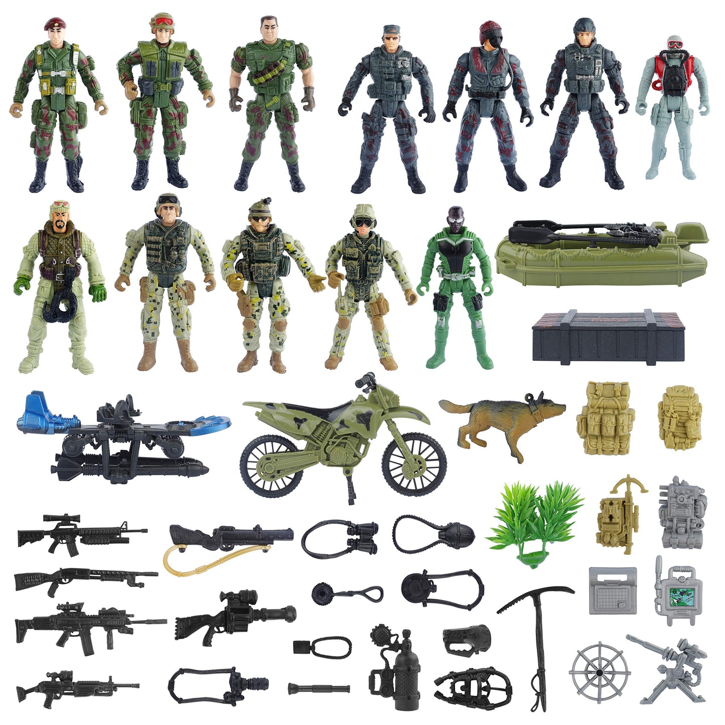JOYIN 2025 Christmas Advent Calendar with Military Army Man, 24 Days Countdown Calendar with Soldier Action Figures & Weapons, Christmas Army Toys for Boys Kids Party Favors, Classroom Prizes Xmas Gift