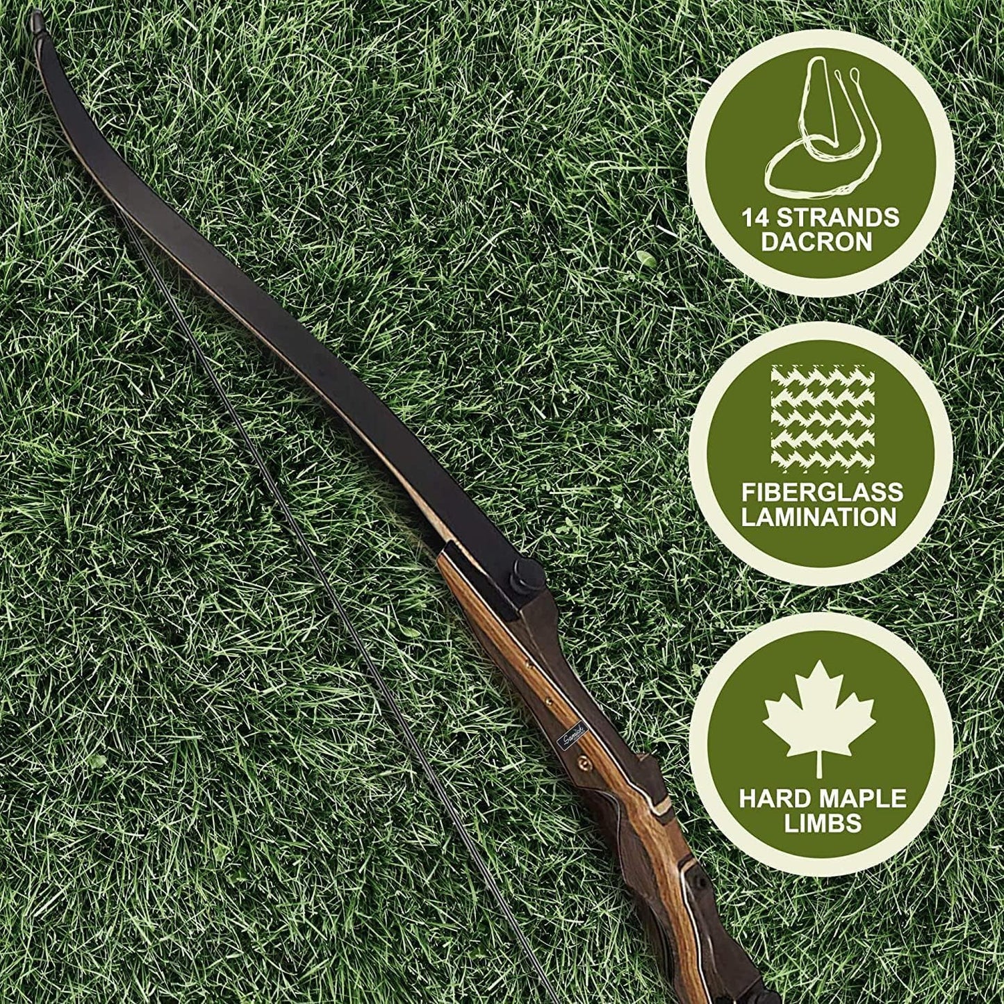 Samick Sage Archery Takedown Recurve Bow 62 inch - Bows for Teens to Adults - Beginners to Advanced, for Hunting & Target Practice, 55LB Draw Weight Left Handed