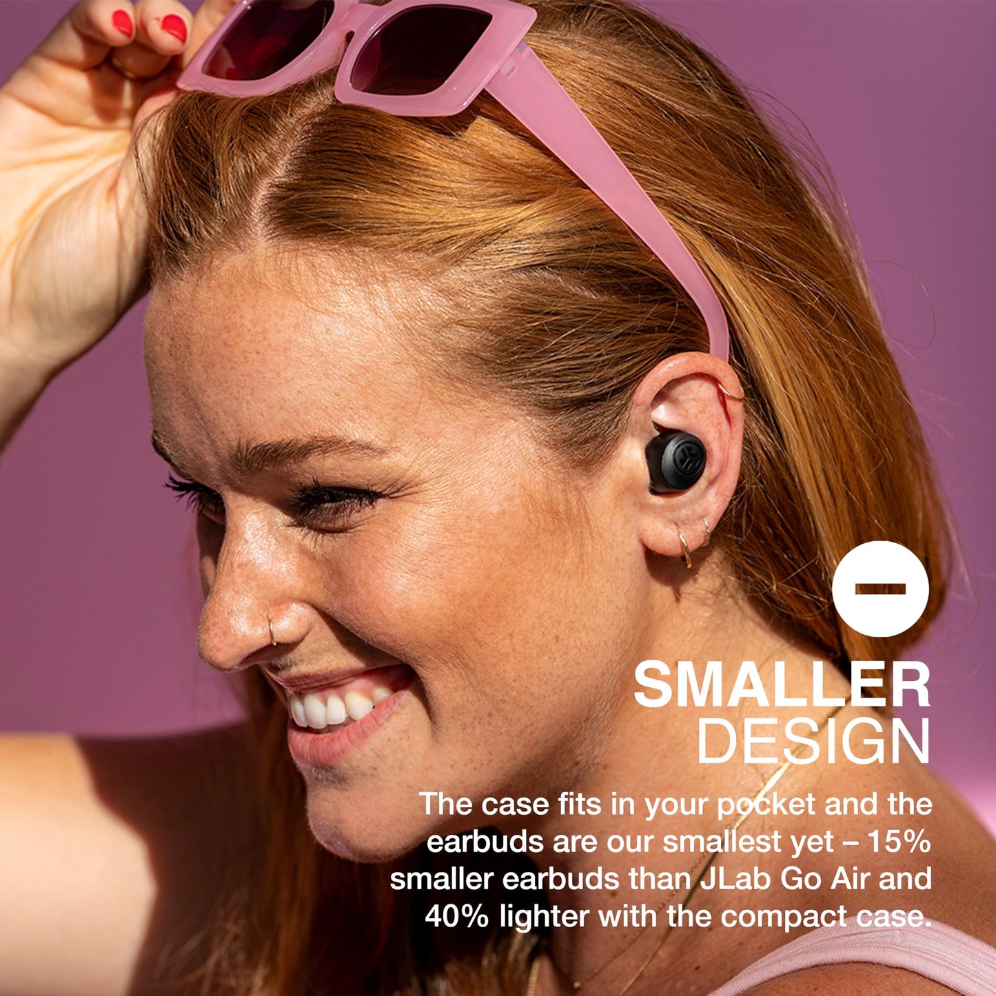 JLab Go Air Pop+ True Wireless Earbuds, In Ear Headphones, Bluetooth Earphones, 35H Playtime Ear Buds, Bluetooth Earbuds with Microphone, USB-C Charging Case, Dual Connect, EQ3 Sound, Midnight Black