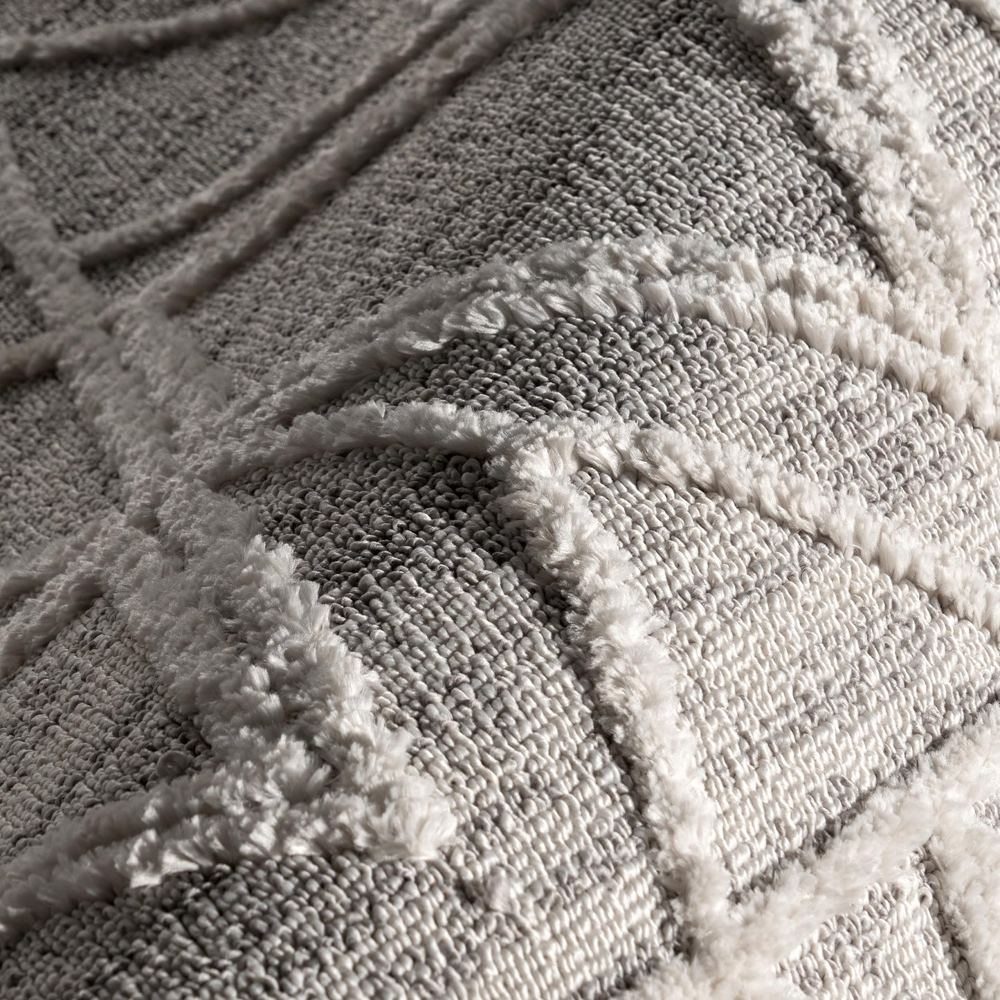 nuLOOM 7x9 Ansley Moroccan Tassel Area Rug, Light Grey, High-Low Textured Bohemian Design, Plush High Pile, Stain Resistant, For Bedroom, Living Room, Hallway, Entryway